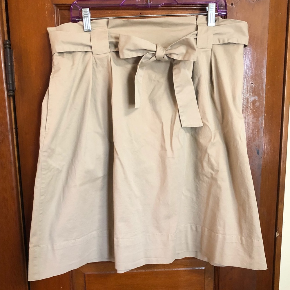 Target Pleated Khaki Skirt with Pockets